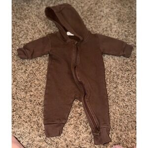 Kendi Infant One Piece Unisex Hooded Sweatsuit 0-3 Months